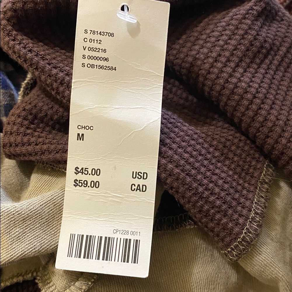 NWT {Urban Outfitters | BDG} Sabine Spliced Thermal Top | Chocolate ~ Size M - Picture 8 of 16